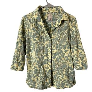 Gramicci Yellow and Green Button front Shirt‎ S